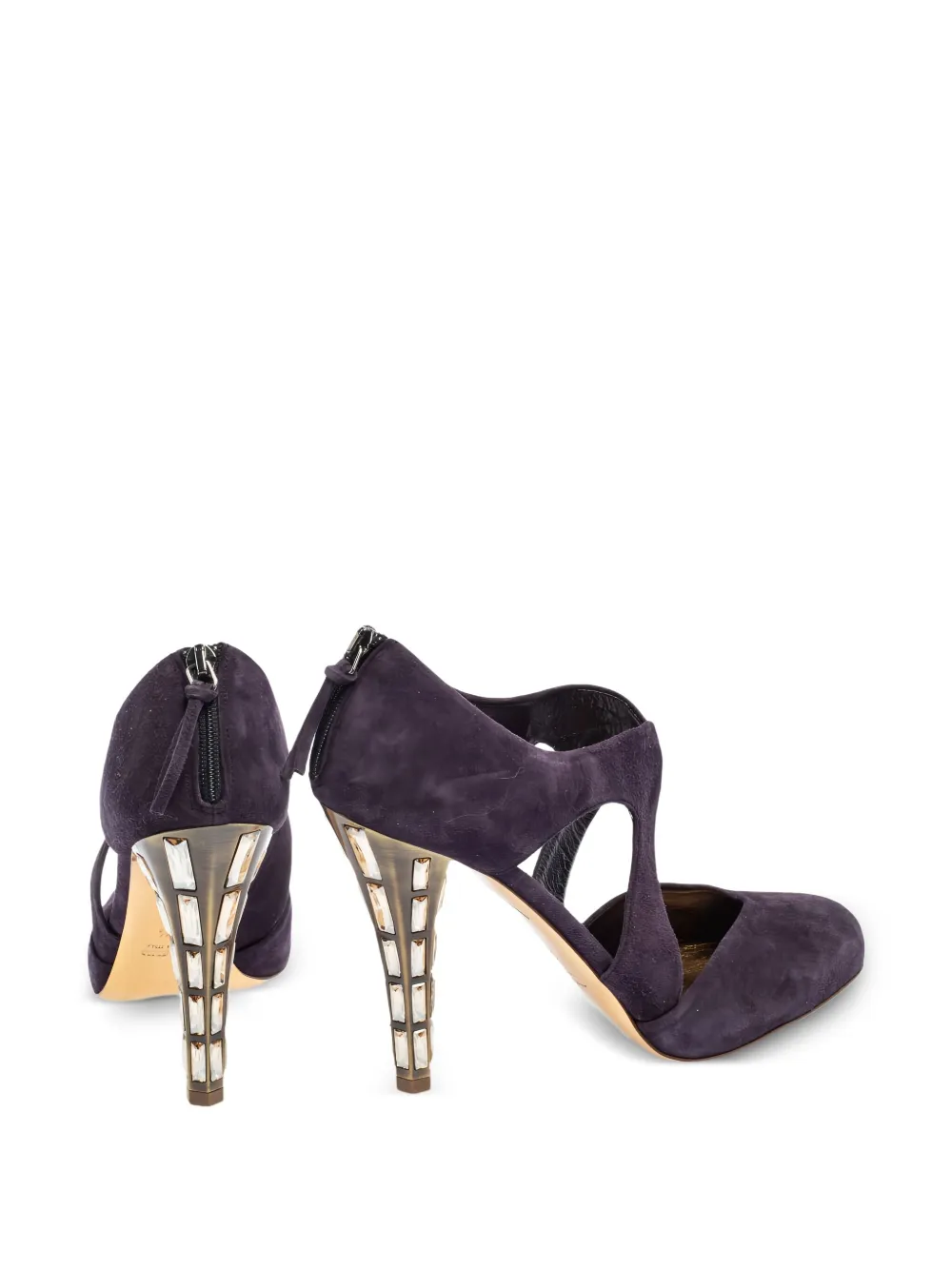 Miu Miu Pre-Owned 105 mm pumps met uitgesneden details - Paars