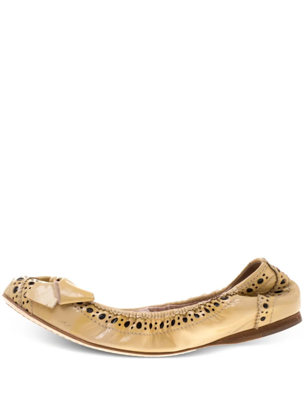 bow-detail brogue ballet flats