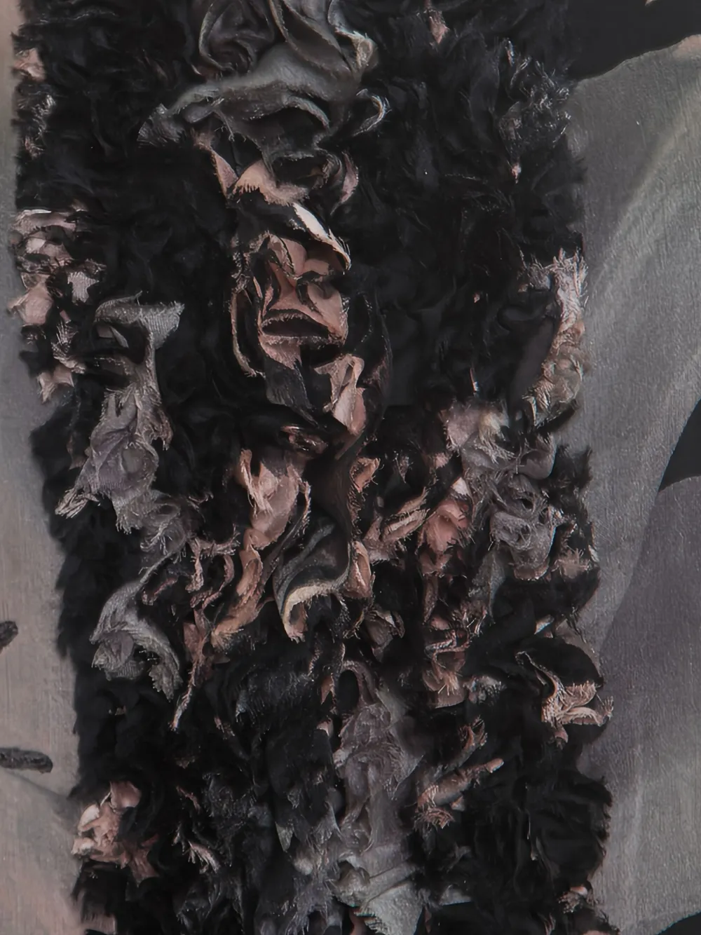 Pre-owned Dolce & Gabbana Floral-appliqué Silk Top In Black