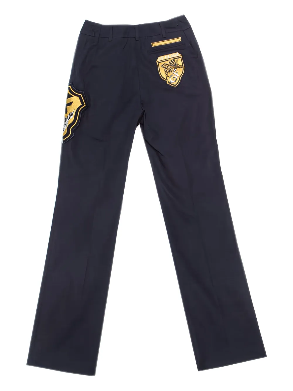 appliqué-patch trousers