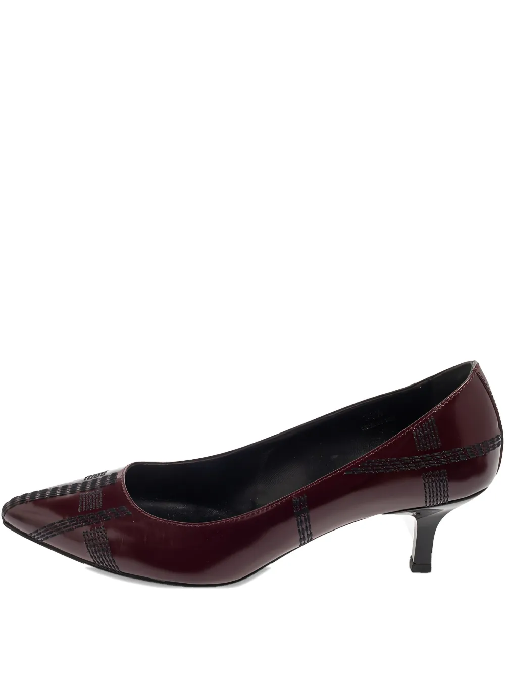 Tod's Vintage 2024 pre-owned pointed-toe embroidered leather pumps - Marrone