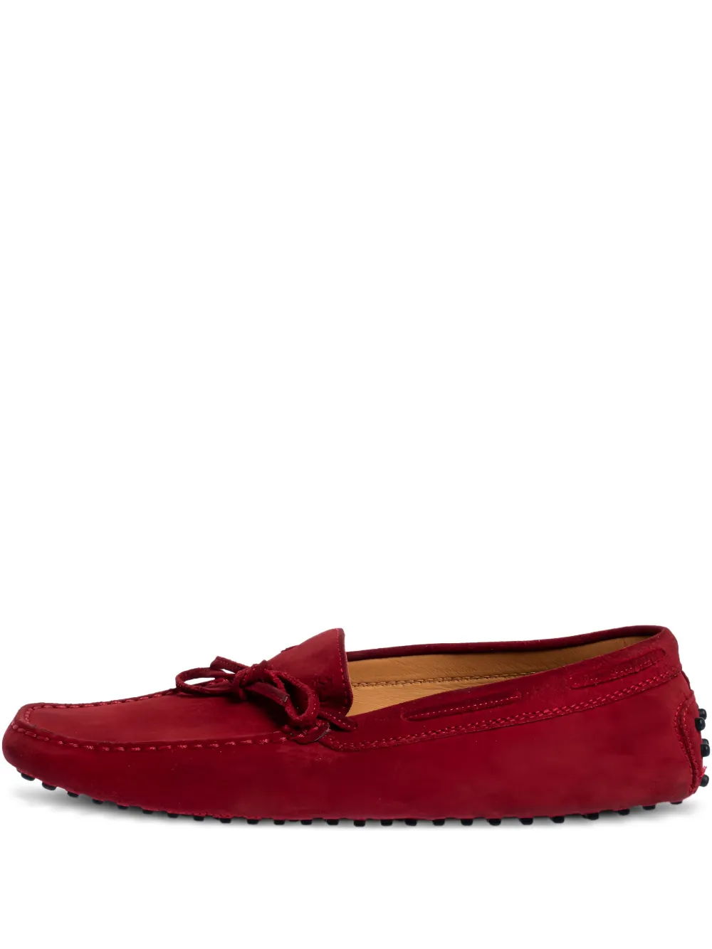 Tod's Vintage プレオウンド スエード モカシン ローファー - レッド Tod's Vintage プレオウンド スエード モカシン ローファー - レッド
