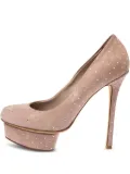 Le Silla pre-owned crystal-embellished platform pumps - Brown
