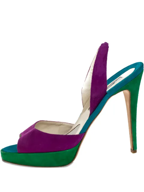 Brian Atwood pre-owned 125mm slingback platform sandals