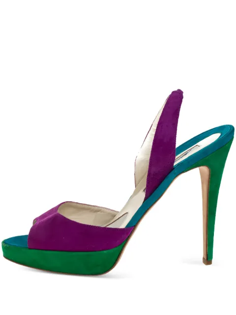 Brian Atwood pre-owned 125mm slingback platform sandals