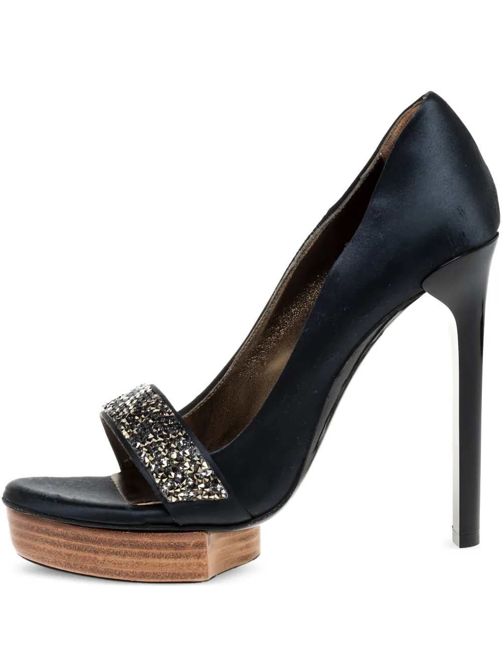 125mm crystal-embellishment heeled pumps