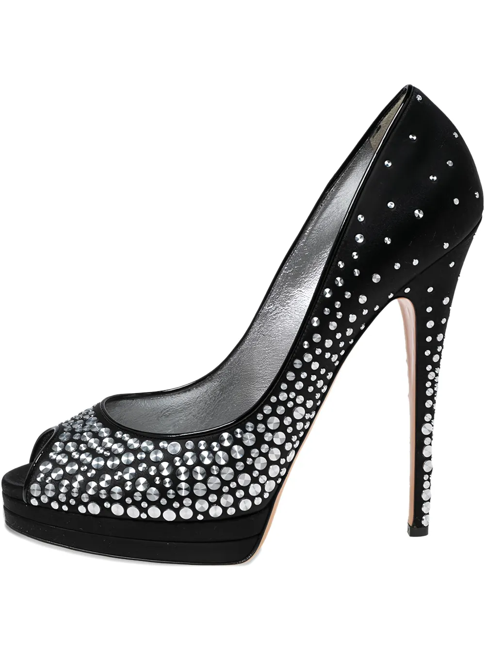 Casadei Vintage pre-owned 150mm satin pumps | Black | Image 1