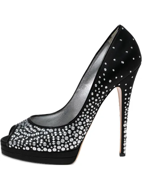 Casadei Vintage pre-owned 150mm satin pumps