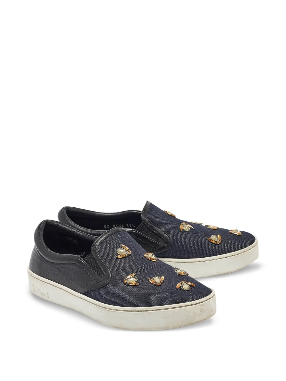 Christian Dior Pre-Owned Verfraaide sneakers - Blauw