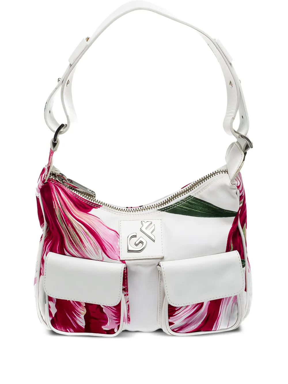 Gianfranco Ferré Pre-Owned floral-print shoulder bag | White | Image 1