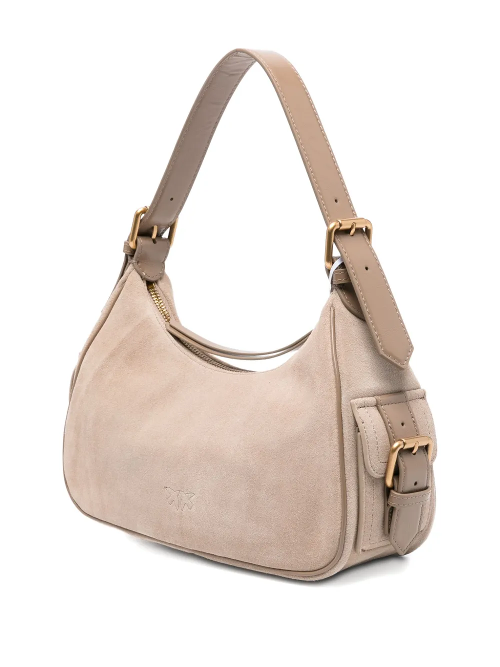 PINKO Cargo suède schoudertas Beige