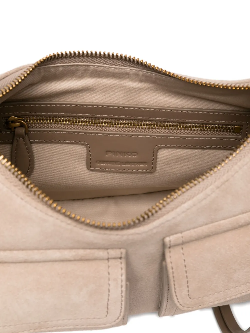 PINKO Cargo suède schoudertas Beige
