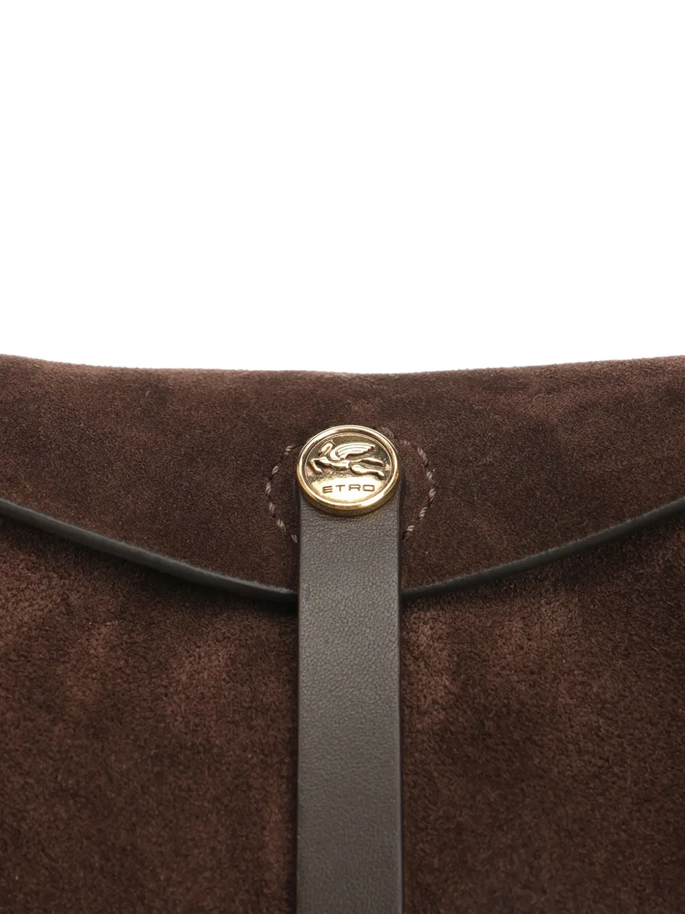 ETRO suede saddle bag Bruin