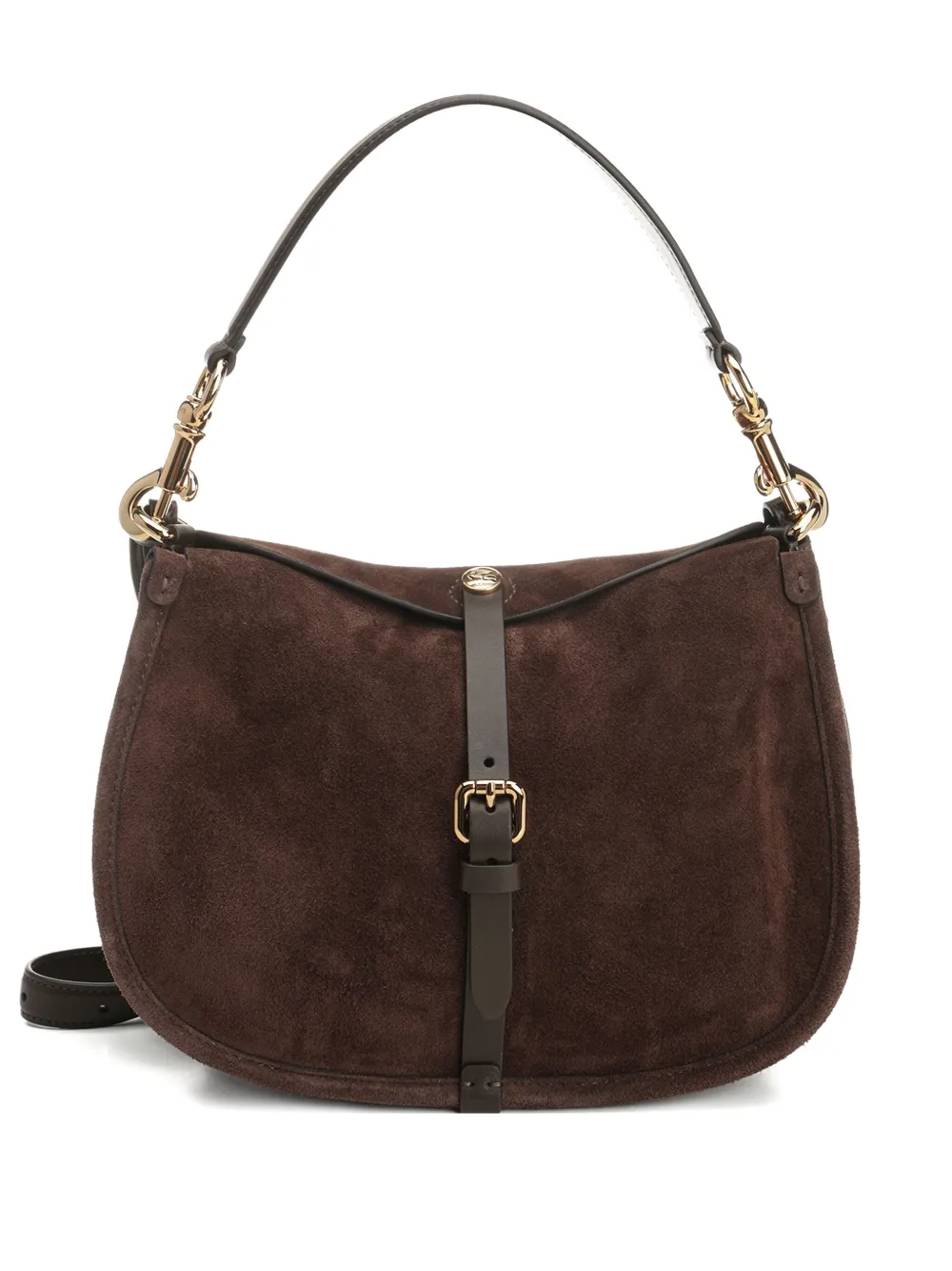ETRO suede saddle bag Bruin