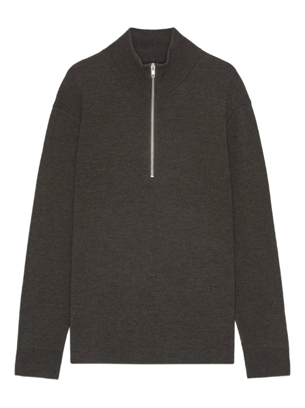 NN07 high-neck zip sweatshirt | Brown | Image 1