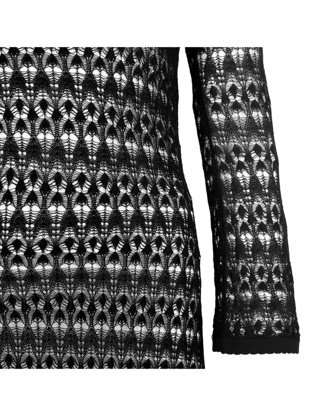 Isabel Marant Paloma Cotton Blend Crochet Long Dress In Black