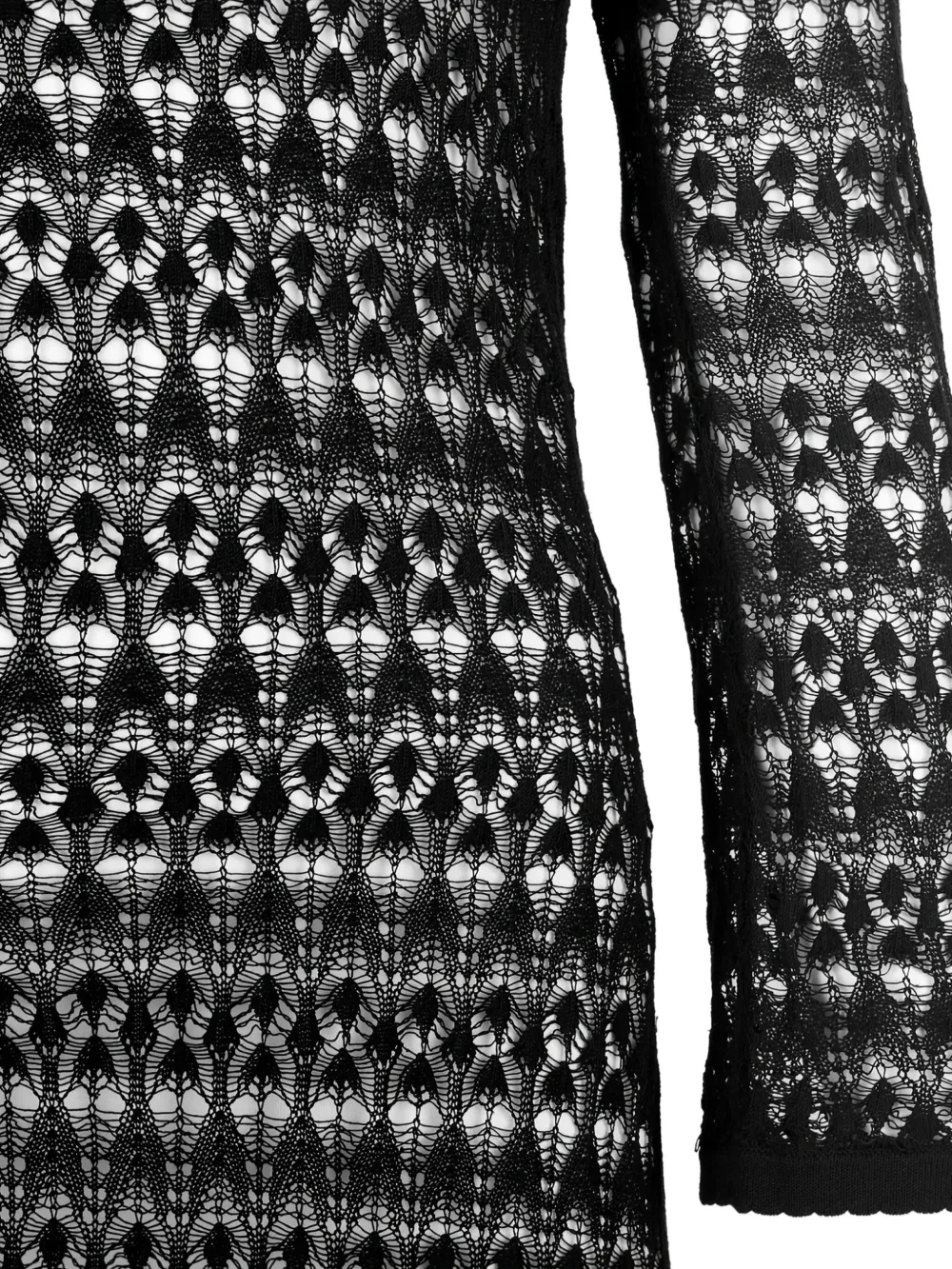 ISABEL MARANT Paloma jurk met open rug en kant Zwart