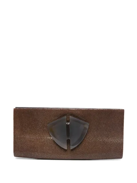 Giorgio Armani Pre-Owned 2000s stingray clasp clutch