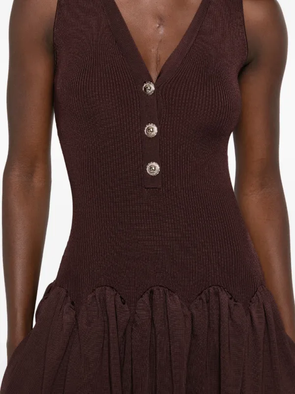 navy knit taffeta midi dress Navy Boucle Taffeta Midi Dress – self-portrait-US