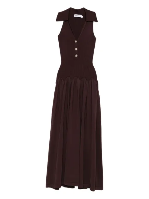 Self-Portrait ribbed midi dress