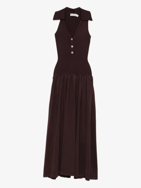 Self-Portrait ribbed midi dress
