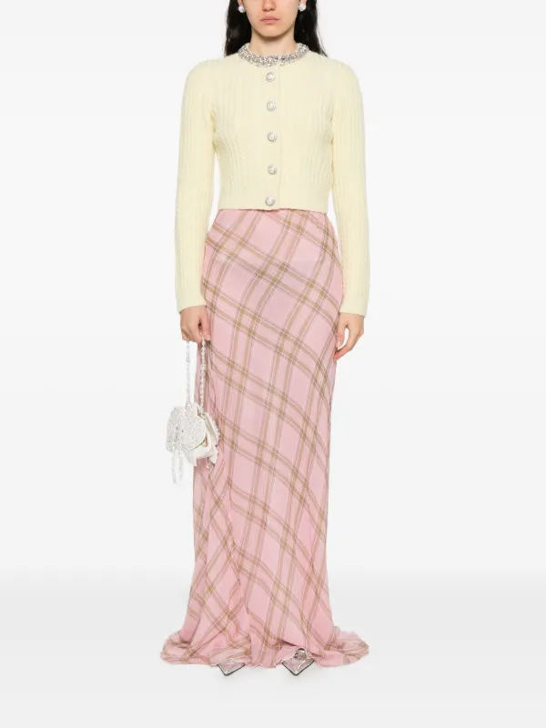 Self-Portrait button-up Cardigan | Yellow | FARFETCH