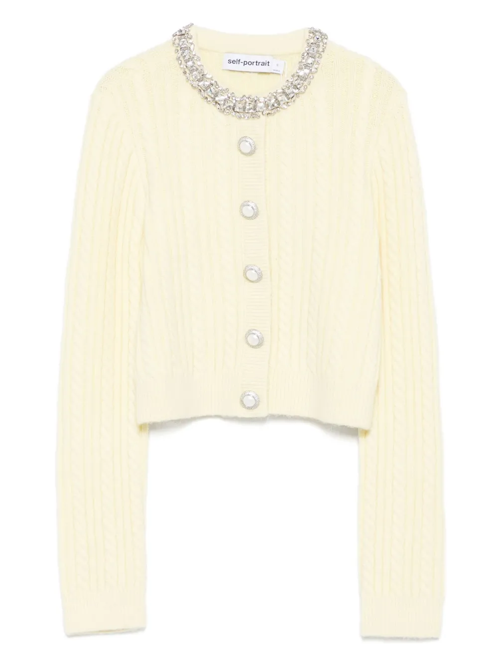 Self-Portrait Button-up vest Geel