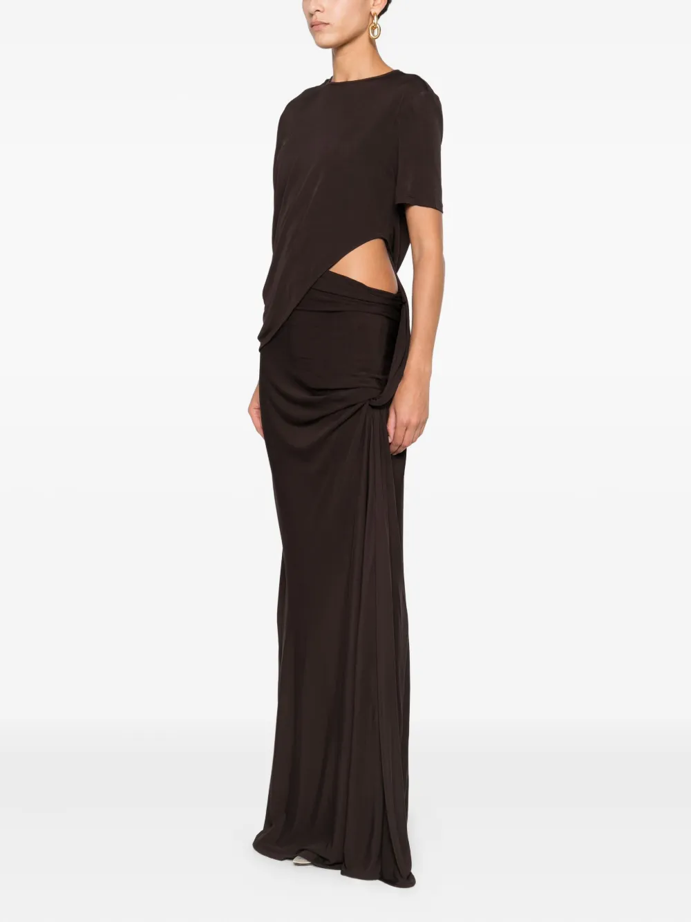 Christopher Esber Twisted Cut-out Maxi Dress In Black