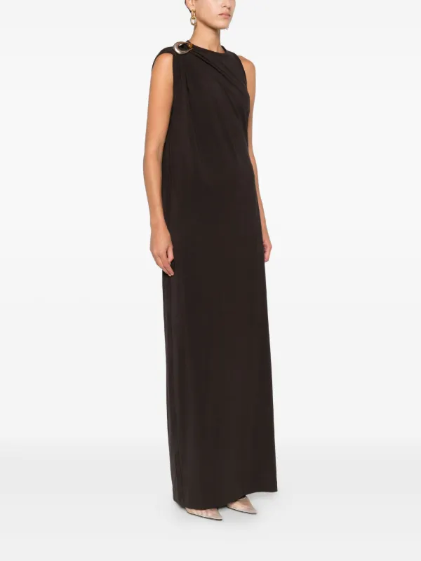christopher esber long dress Christopher Esber Pink Triquetra Front Tie Silk Maxi Dress