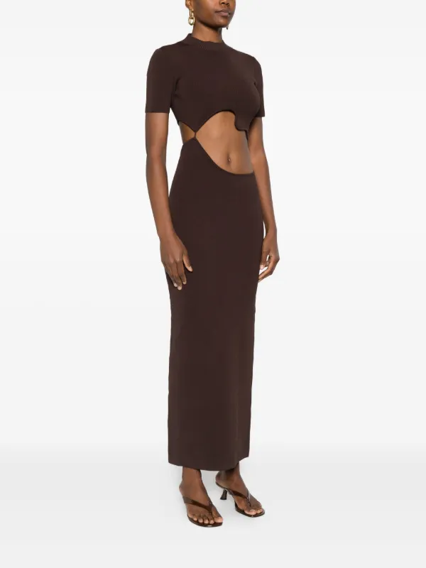 open lace back dress Christopher Esber Sculptured Pleated Rib Dress main image 0