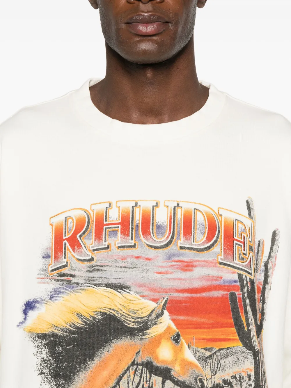 RHUDE Mesa Stallion T-shirt Wit