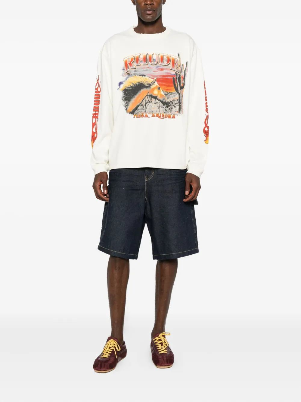 RHUDE Mesa Stallion T-shirt - Wit