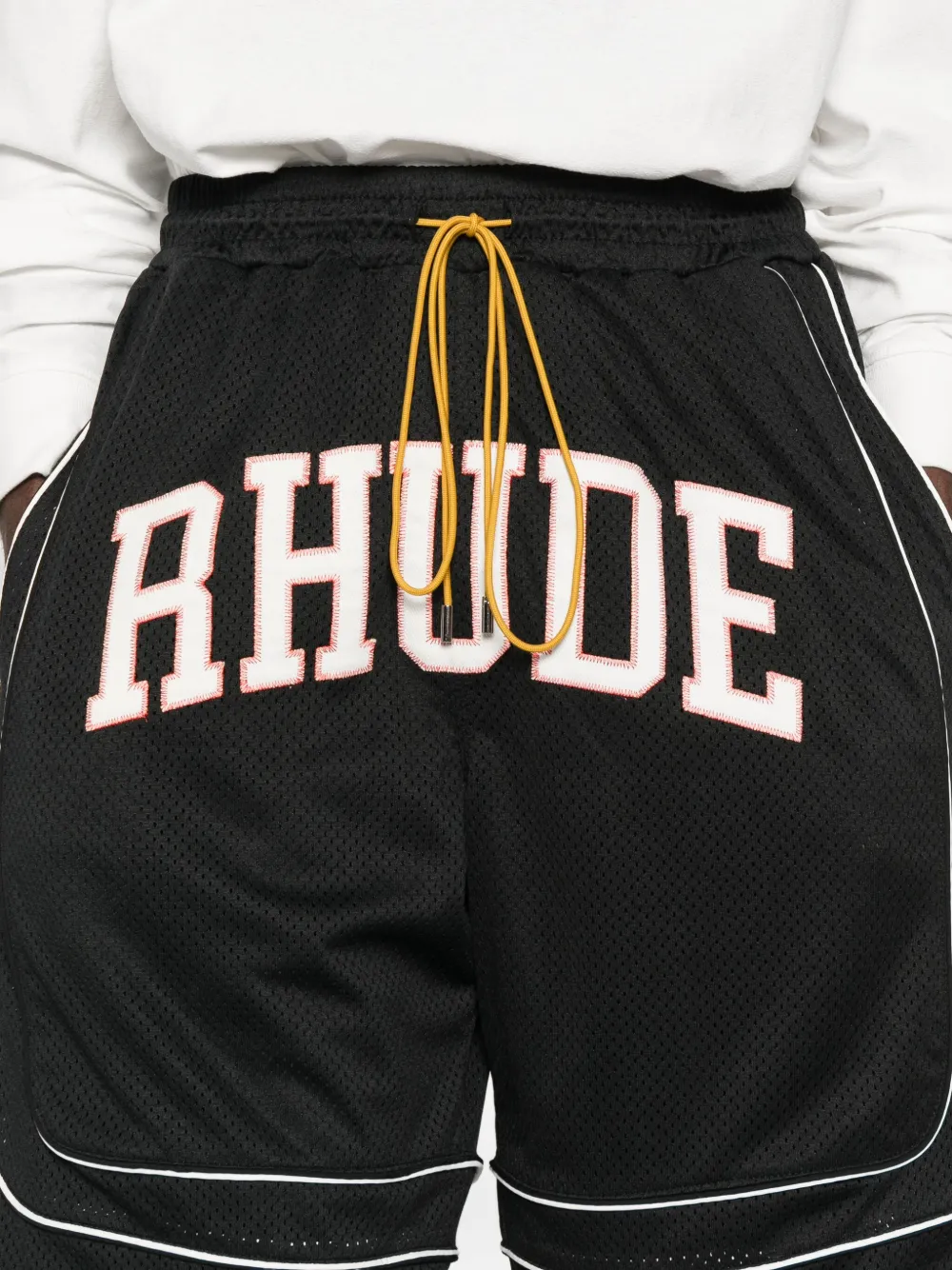 RHUDE Collegiate shorts Zwart