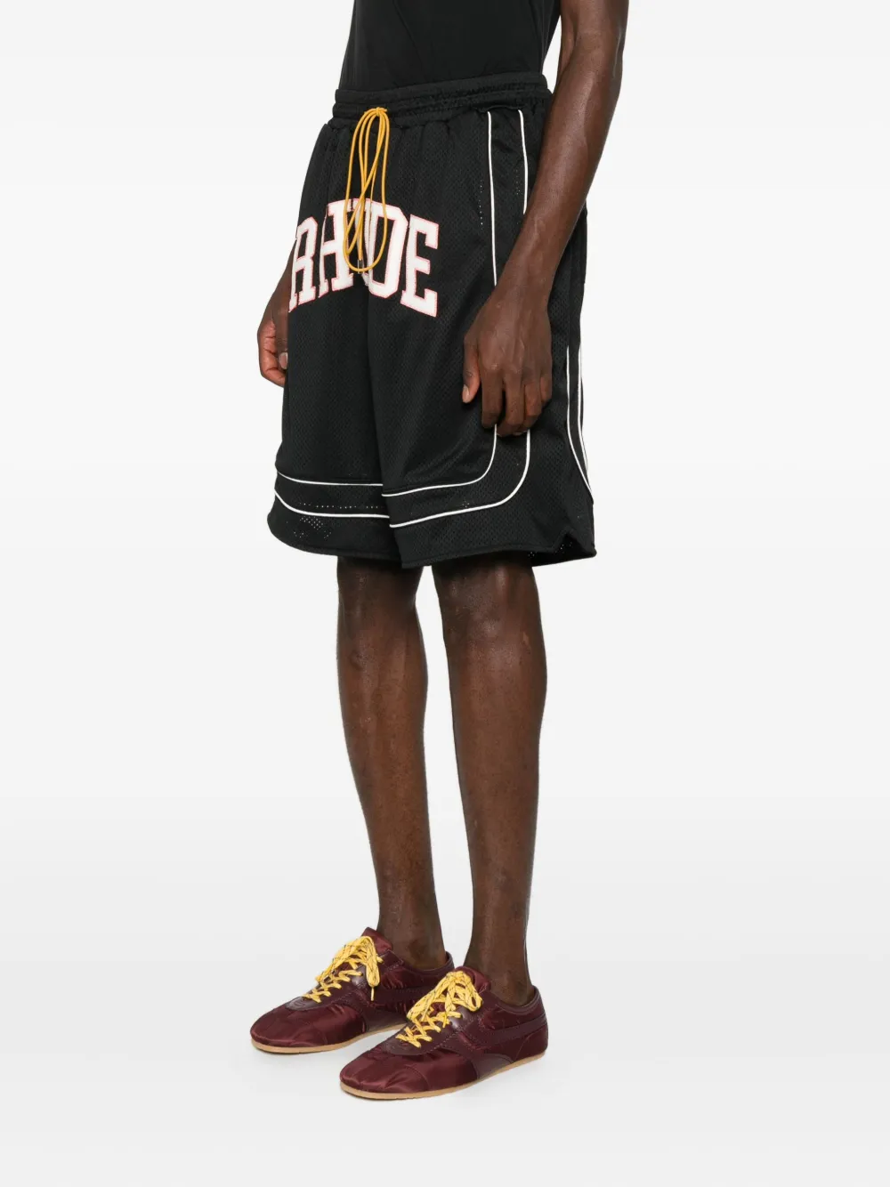 RHUDE Collegiate shorts Zwart
