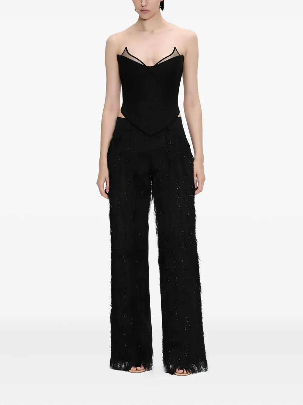 Nué Sweetheart-neckline Bustier Top In Black