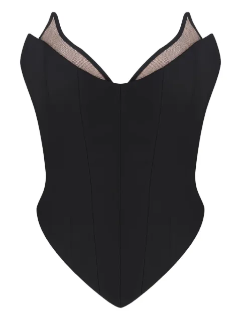 Nuè sweetheart-neckline bustier top