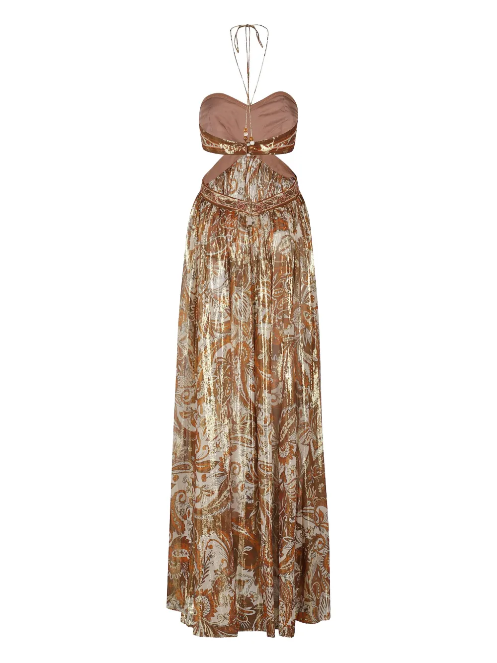 Retrofete Kimmy jurk met paisley-print Bruin