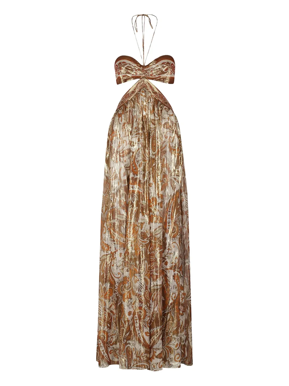 Retrofete Kimmy jurk met paisley-print Bruin
