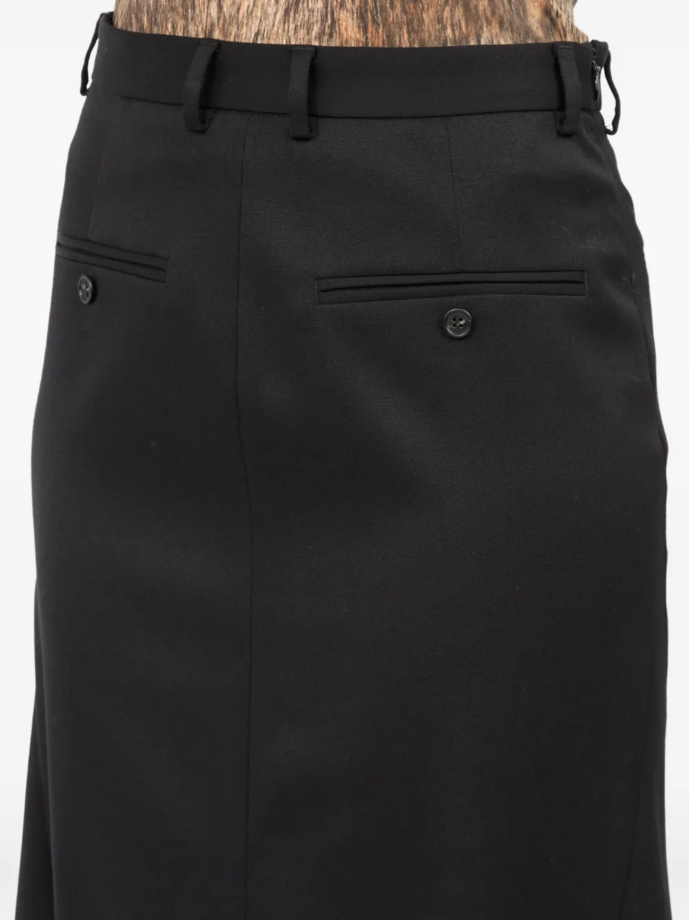 MM6 Maison Margiela Rok van scheelwolblend Zwart