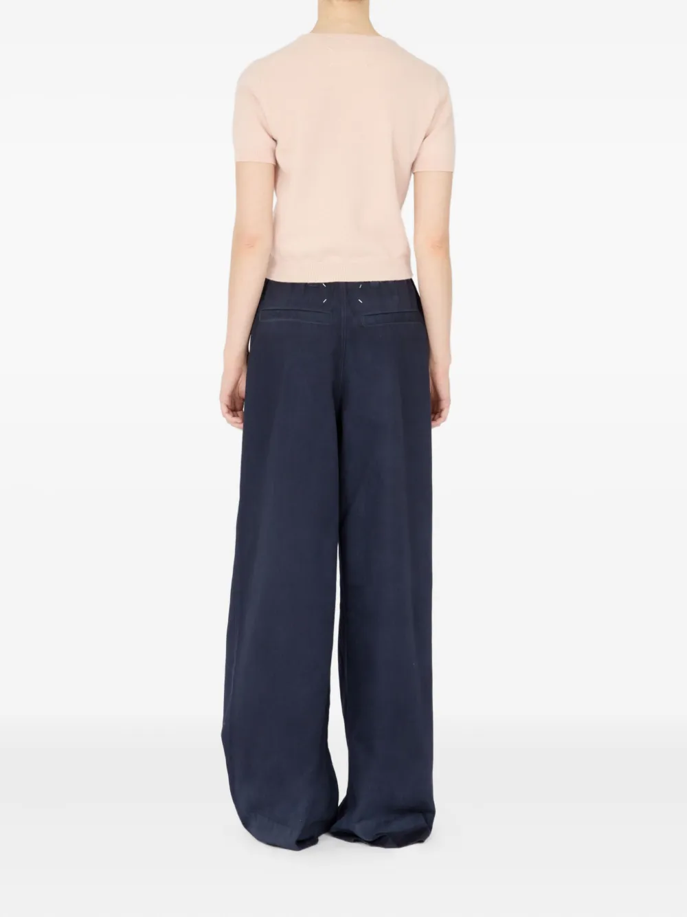 Maison Margiela Fijngebreid T-shirt Beige