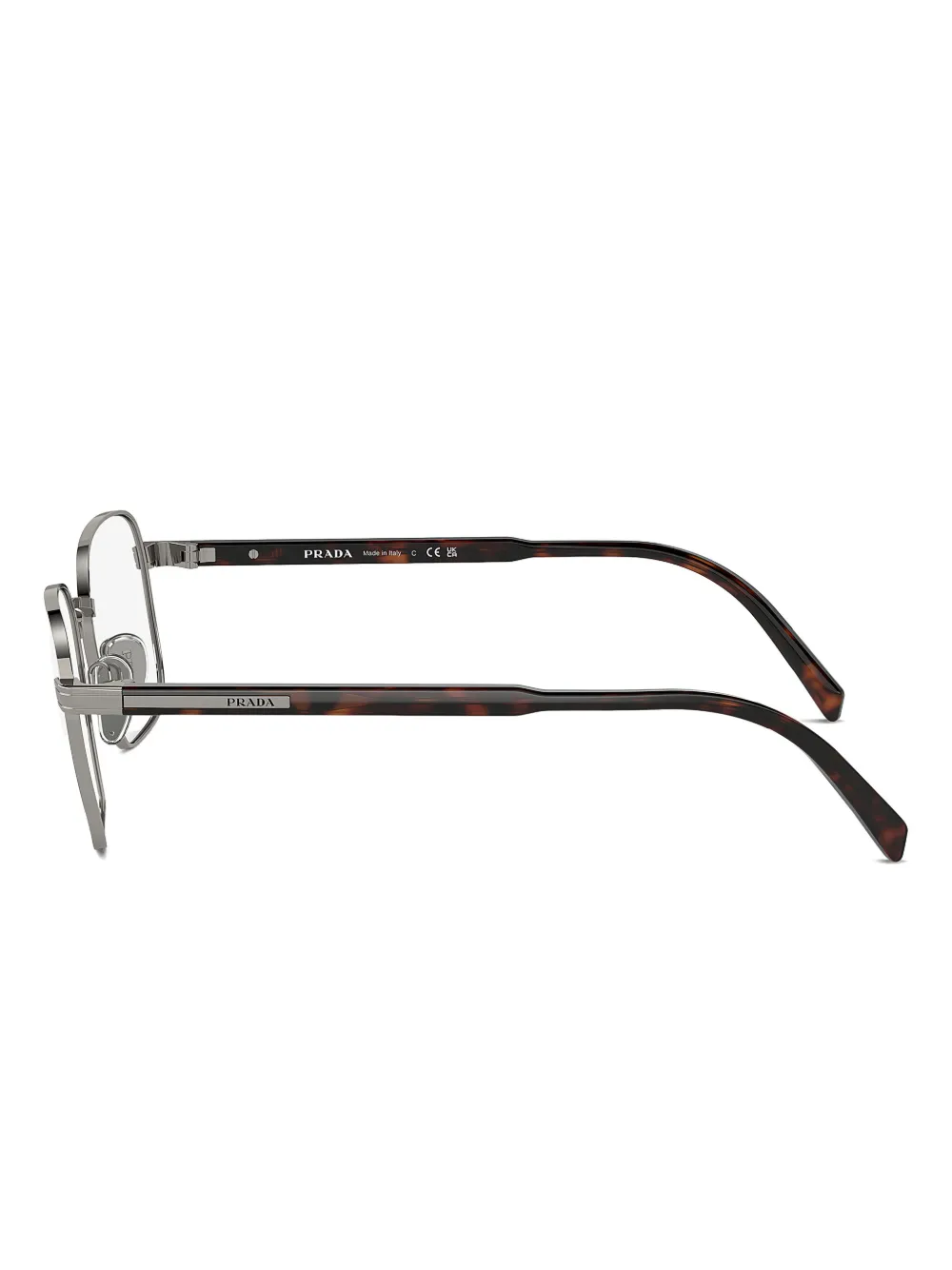 Prada Eyewear Bril met vierkant montuur Grijs