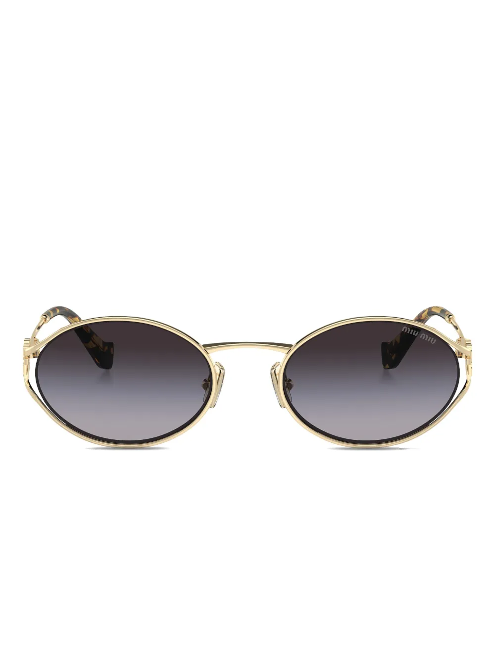 Miu Miu oval-frame sunglasses | Gold | Image 1