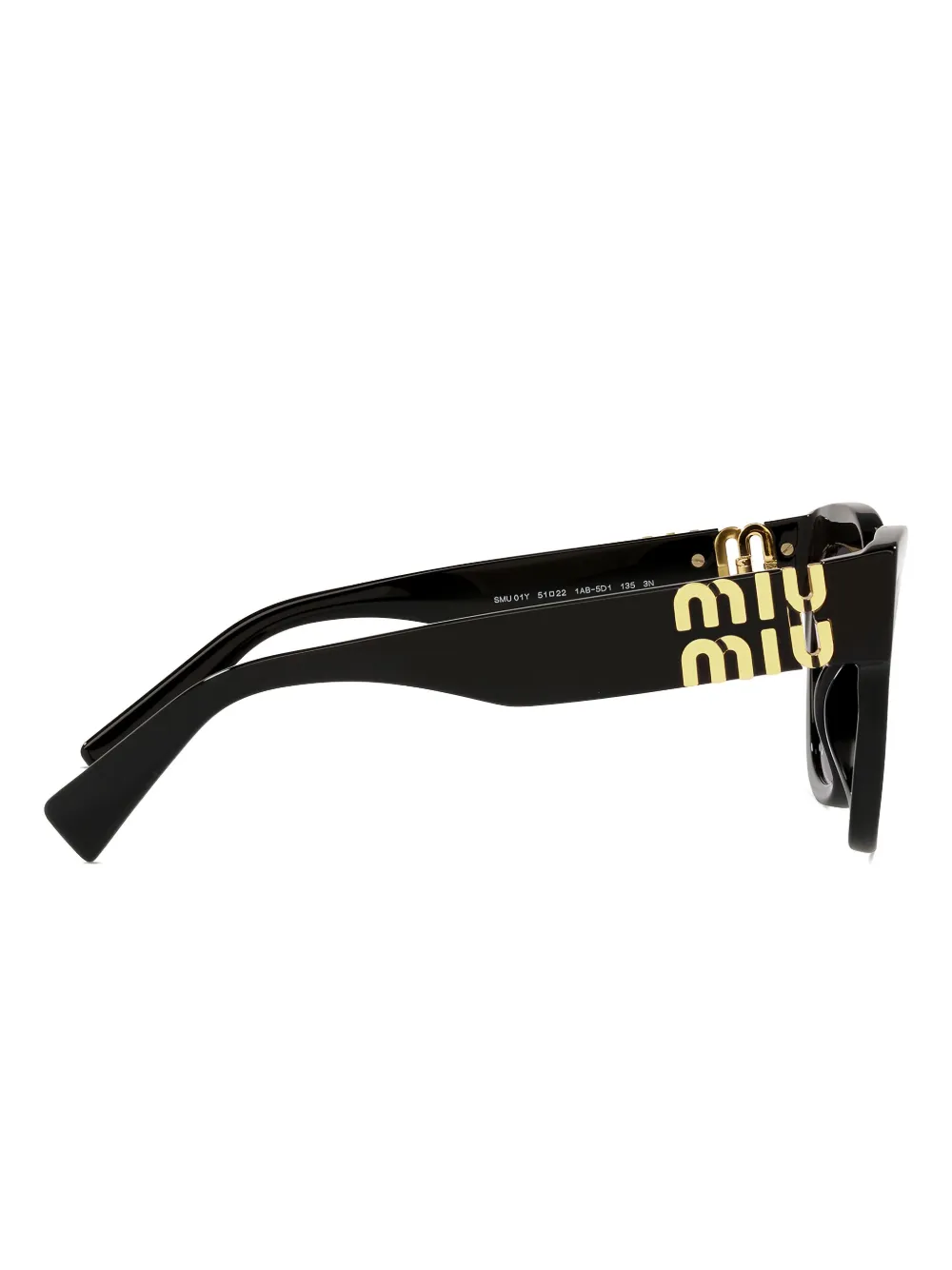 Miu Eyewear Zonnebril met cat-eye montuur Zwart