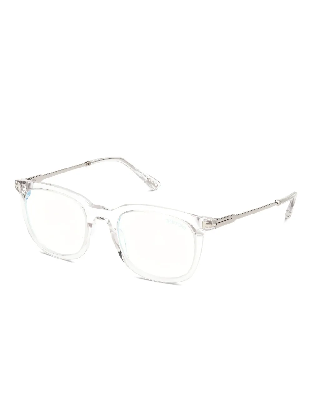 TOM FORD Eyewear Bril met rechthoekig montuur Beige