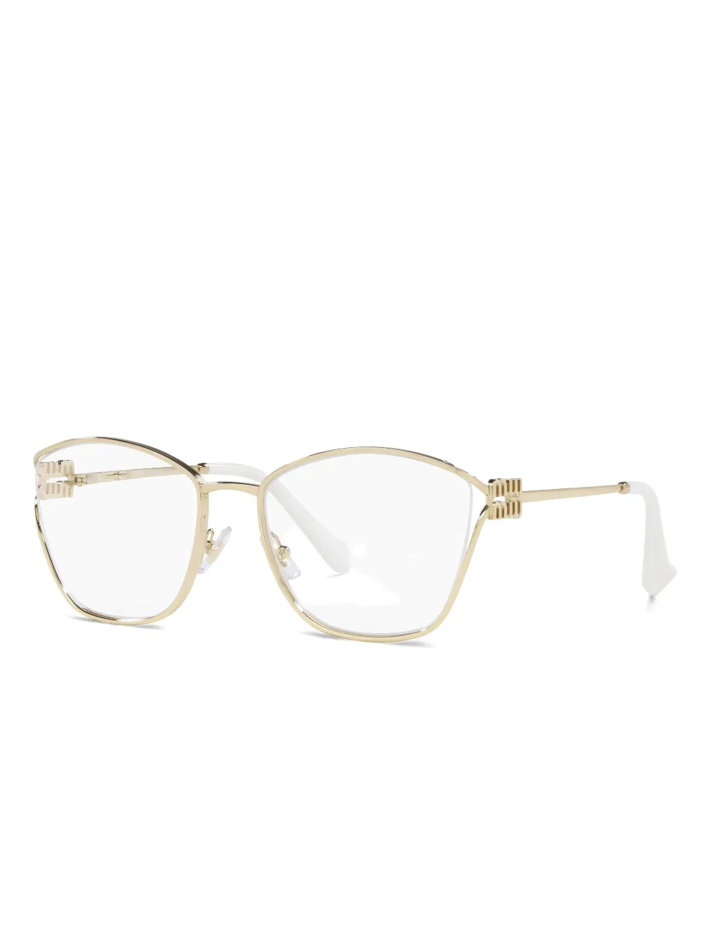 Miu Eyewear Bril met geometrisch montuur Goud