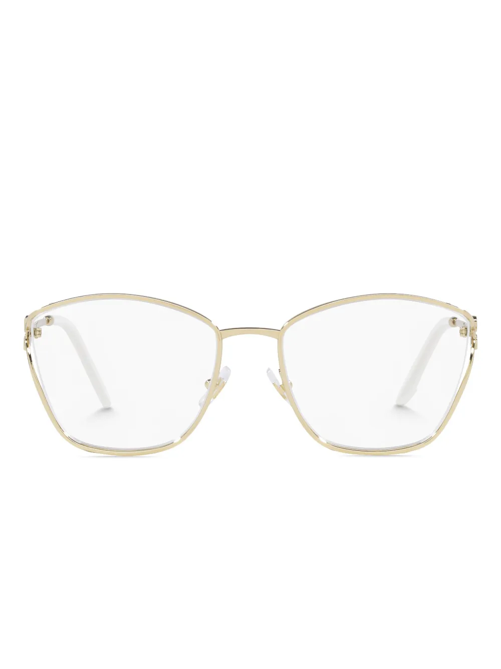 Miu Eyewear geometric-frame glasses Goud