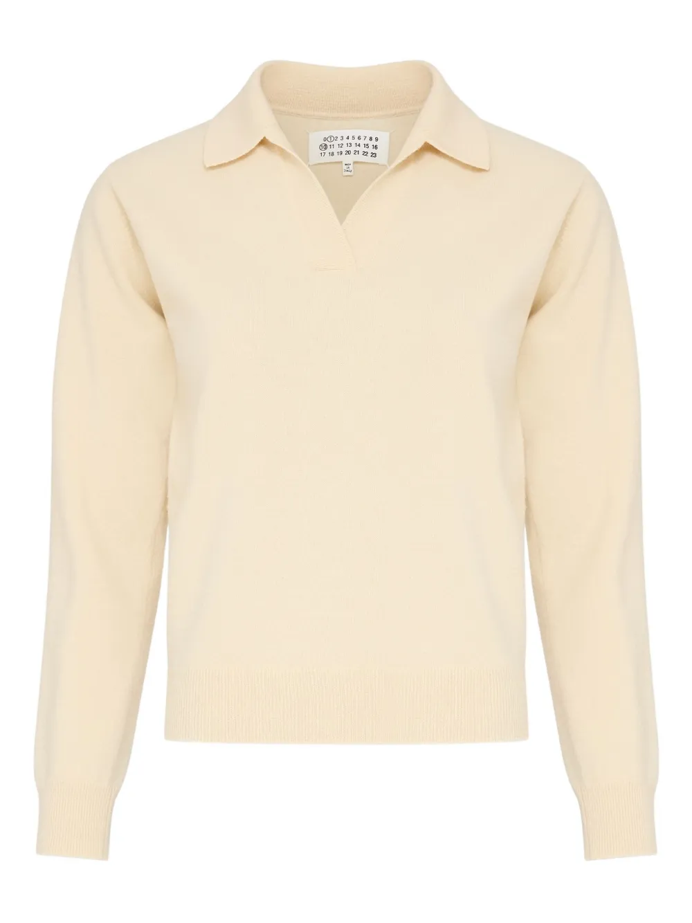 Maison Margiela Poloshirt van scheerwol Beige