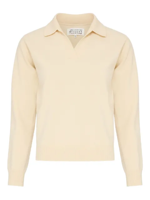 Maison Margiela قميص بولو صوف بكر
