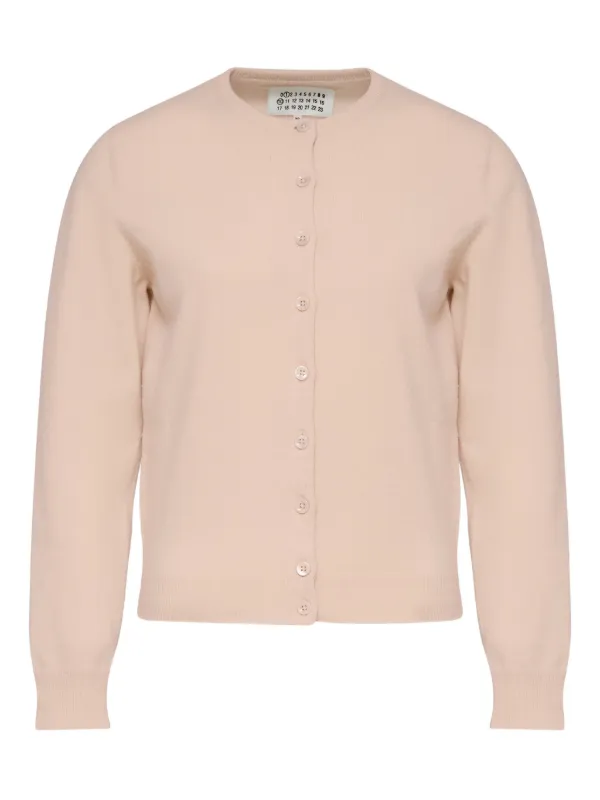 Maison Margiela Button-front Wool Cardigan in Pink