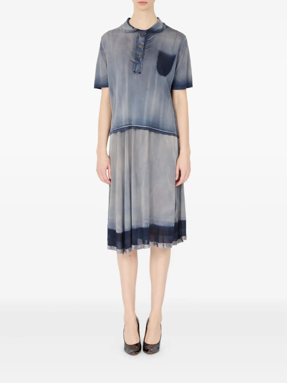 Maison Margiela gradient-effect polo shirt | Polo Tops | Image 2